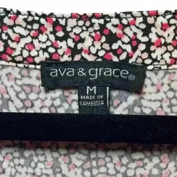 Ava & Grace Women's Sleeveless Floral Blouse V-Neck Size M Multicolor - Picture 4 of 4